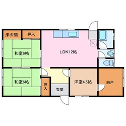 楠駅 徒歩15分 1階の物件間取画像